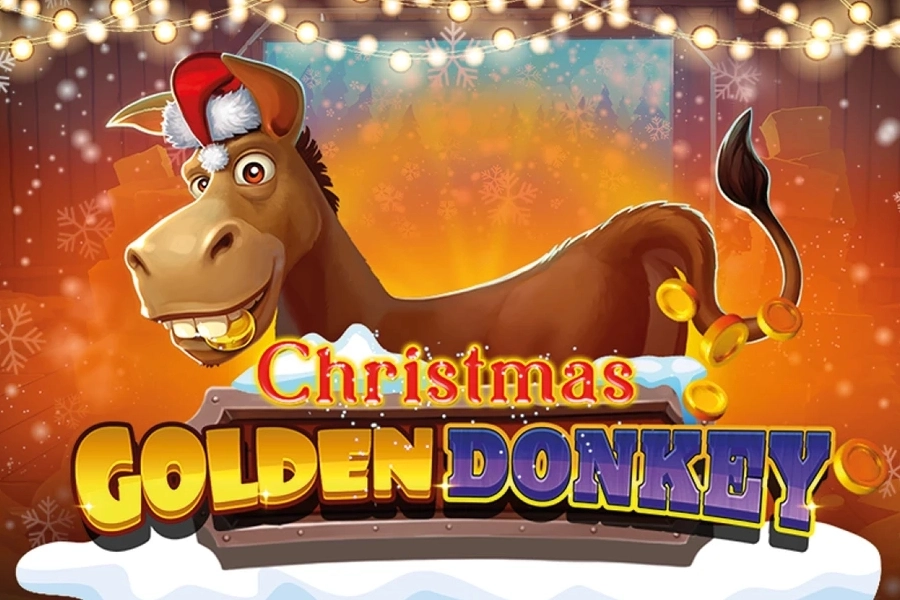 00496 golden donkey christmas